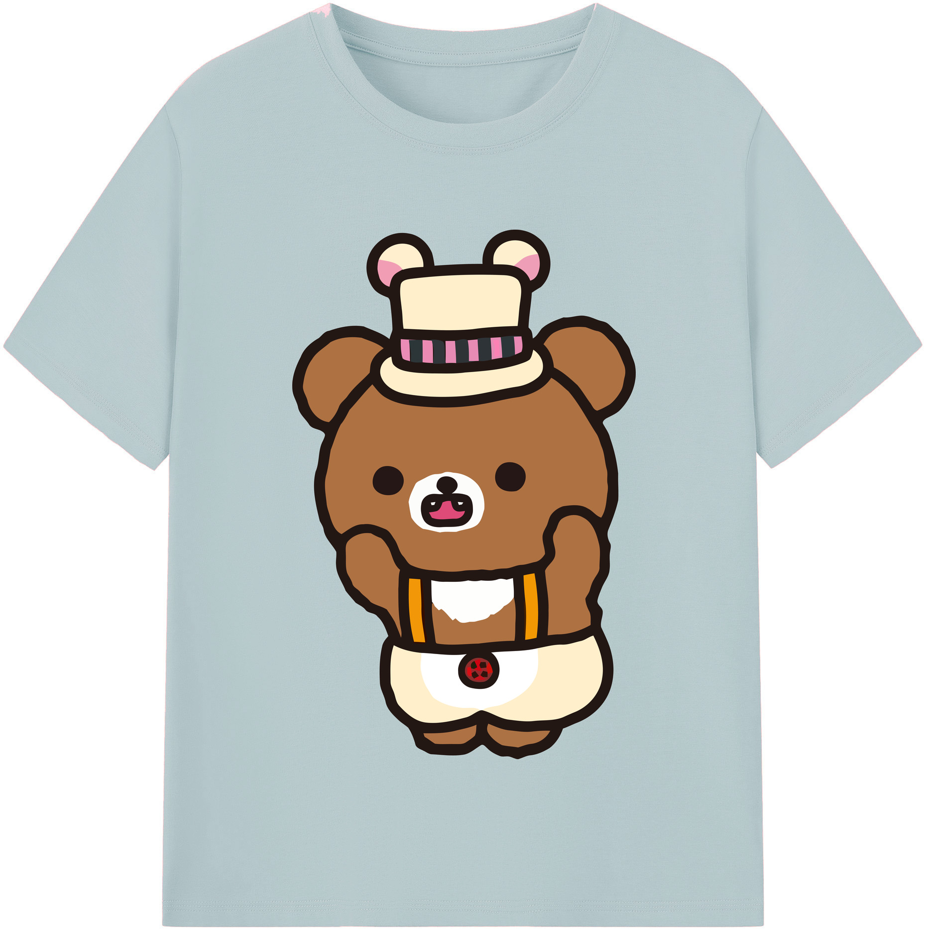 （画像用） リラックマ リラックマ キイロイトリ Rilakkuma Korilakkuma Kiiroitori 綿100％半袖Tシャツ（フロントプリント）